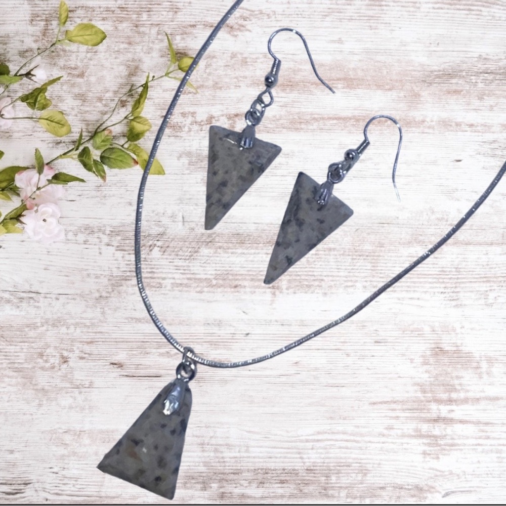 Yooperlite Handcrafted Necklace and Earring Set